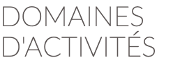 DOMAINES D'ACTIVITéS
